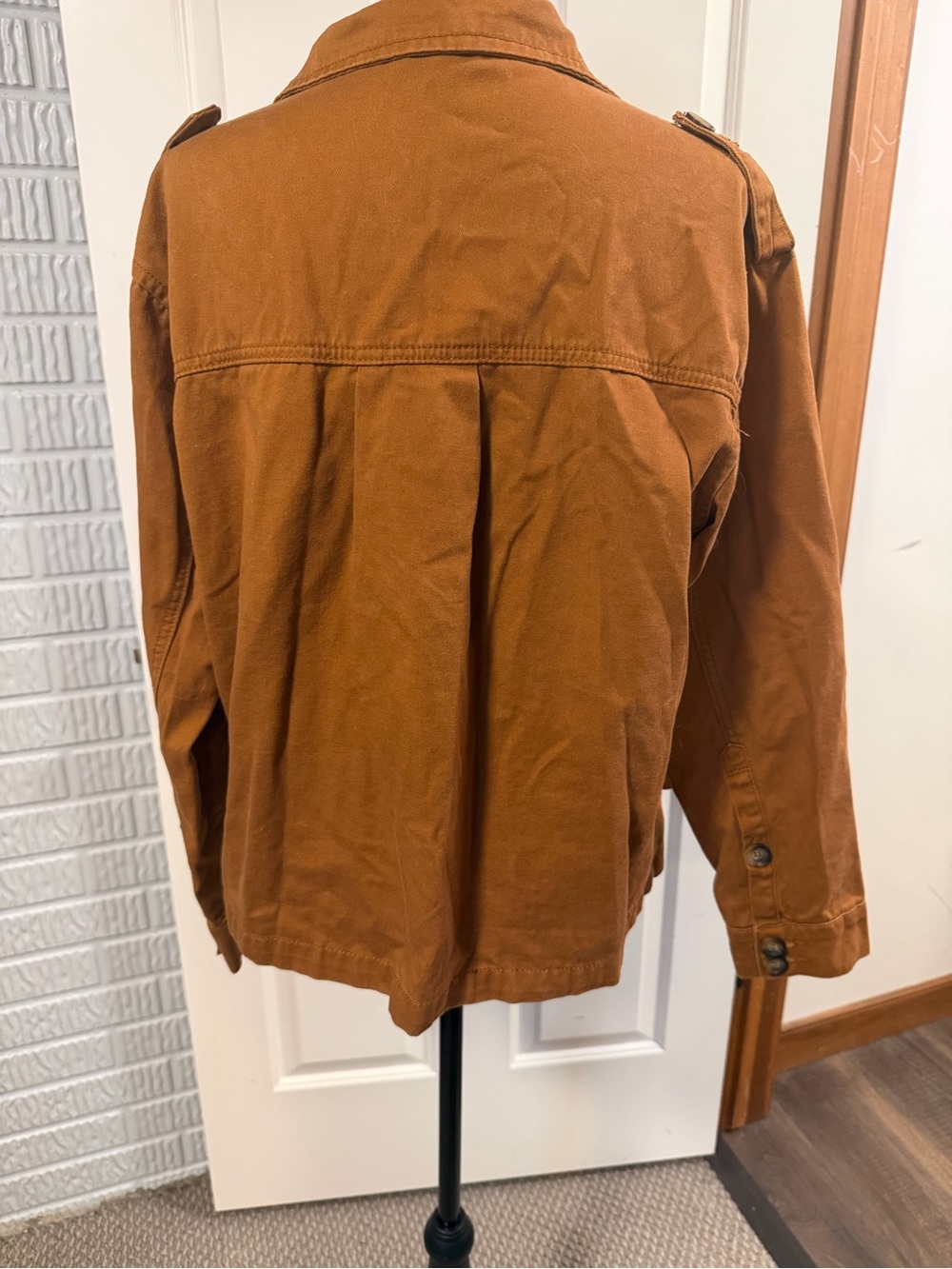 Lulus Rust Utility Jacket | Button Front | Lightweight | Size Small - Picture 6 of 6